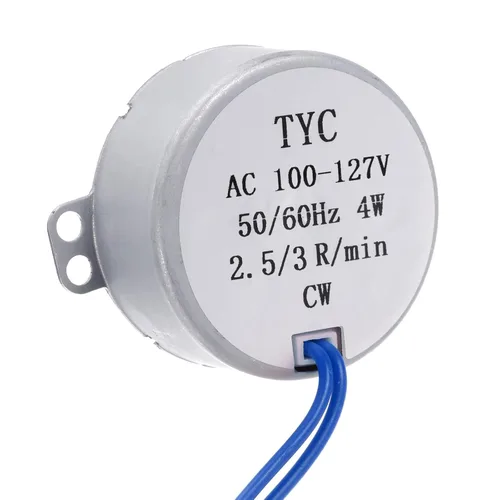 Vista 2 de MECCANIXITY Motor síncrono AC100-127V 2.5-3RPM 50-60Hz CW 4W D eje motor eléctrico para horno de microondas, ventilador