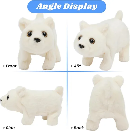 Vista 152 de Hopearl - Juguete de peluche electrónico interactivo de conejo con orejas LED, sonidos y movimientos; camina, se menea e ilumina las orejas, mueve