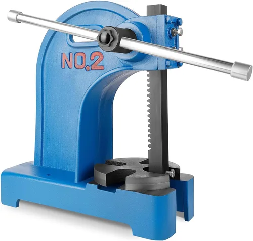 Vohala Prensa manual de árbol de 2 toneladas, prensa de escritorio de hierro fundido, herramienta de prensa de eje de metal resistente, con altura