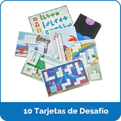 Vista 4 de hand2mind Numberblocks - Juego de actividades de bloques de construcción de madera, juguete apilable de madera, bloques de conteo, números