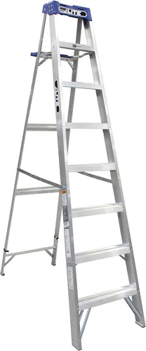 Vista 12 de LITE Escalera de aluminio de 4 pies con bandeja de herramientas, capacidad de carga de 250 libras, tipo I, LP-2111-04
