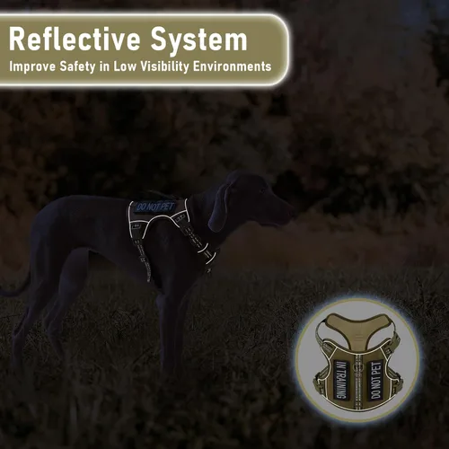 Vista 5 de Arnés para perro sin tirones para perros de tamaño pequeño, chaleco ajustable para caminar fácilmente, material Oxford transpirable, tiras