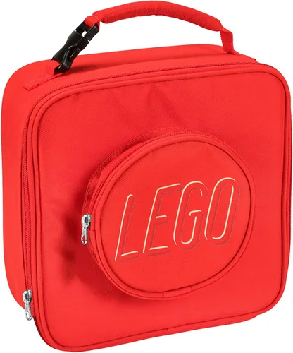 Vista 19 de Bolsa de almuerzo LEGO, duradera y aislada, con bolsillo de malla y compartimento con cremallera, perfecta para comidas sobre la marcha, negra