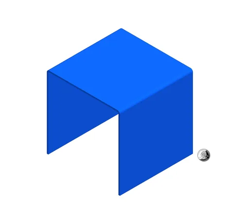 Vista 69 de FixtureDisplays® One Riser Combo - Cubo de 2 pulgadas de 3 caras con pedestal de plexiglás negro Lucite acrílico, accesorios para exhibición