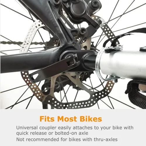 Vista 5 de Veelar - Remolque de bicicleta deportiva para 1 o 2 niños pequeños, portabicicletas