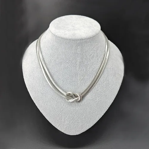 Vista 6 de ONBRIG Collar de espiga de oro para mujer, chapado en oro de 14 quilates, collar en capas, cadena de serpiente plana, gargantilla de oro para mujer