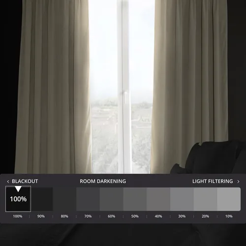 Vista 2 de HPD Half Price Drapes Cortinas Opacas de Terciopelo - 84 Pulgadas de Largo 1 Panel Cortina Opaca Signature Plisada para Sala de Estar y Dormitorio