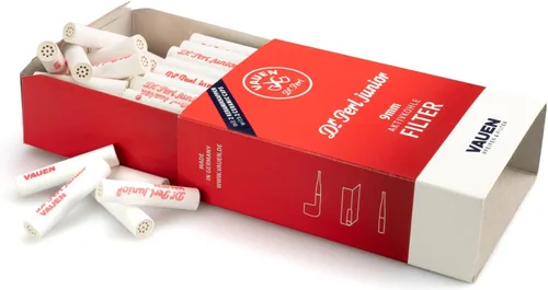 Vista 2 de Vauen Dr. Perl Junior - Filtros de tubo de carbón activado de 0.354 in, paquete de 100