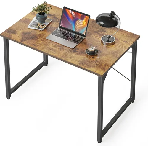 Vista 44 de CubiCubi Escritorio para computadora de 32 pulgadas, mesa de estudio para oficina en casa, escritorio de PC de estilo moderno y simple, marco