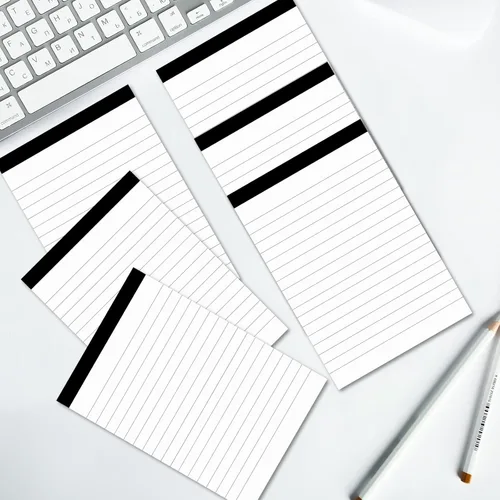 Vista 6 de 6 blocs de notas perforados con rayas universitarias, bloc de notas de escritura de 4 x 6 pulgadas para planificación diaria, bloc de notas pequeños