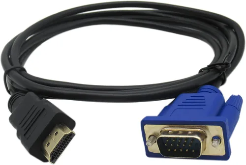 BLUE ELF Cable HDMI a VGA chapado en oro 1080P HDMI macho a VGA macho adaptador de video activo cable convertidor (6 pies/5.9 ft)