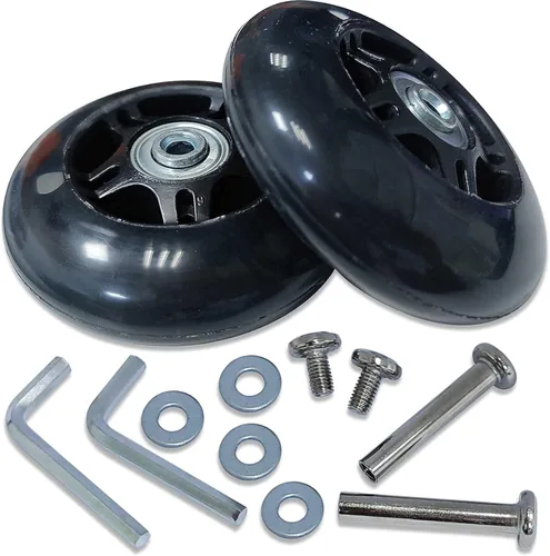 Vista 4 de Equipaje Maleta Ruedas Kits de Repuesto 3.150 in x 0.945 in Universal Goma Giratorio Dos Conner Rueda Ruedas Ruedas Ruedas Rodamientos Herramientas