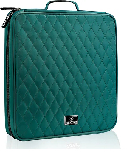 Vista 8 de Organizador de caja de plástico negro para CD y DVD con panel de PVC para almacenamiento portátil y viajes