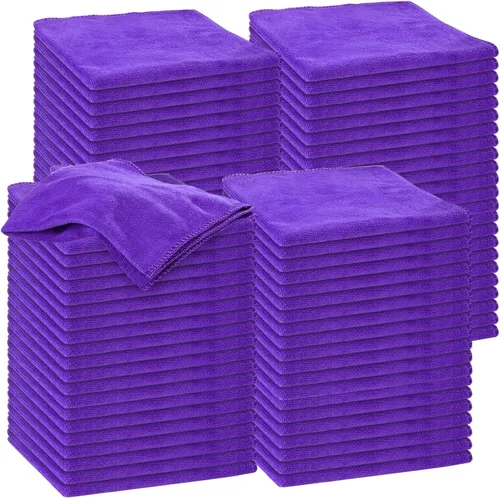 Vista 17 de Nuenen 60 paños de limpieza de microfibra para automóviles de 16 x 16 pulgadas, ultra absorbentes, suministros de limpieza reutilizables, 6