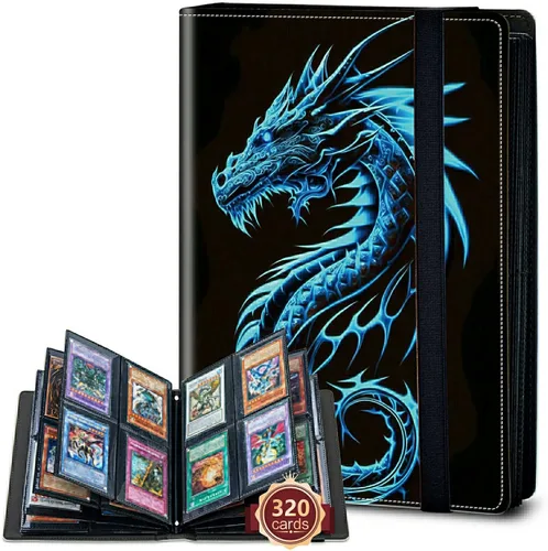 Vista 31 de Rossy Carpeta para tarjetas de 4 bolsillos, 400 tarjetas, carpeta de colección de tarjetas, álbum de tarjetas de doble cara, tarjetero para tarjetas