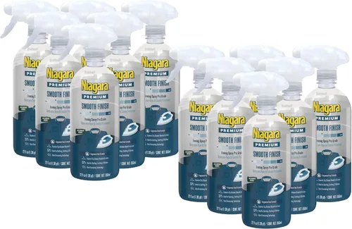 Vista 5 de Niagara Spray de almidón (22 onzas, paquete de 2) Bomba de gatillo de almidón líquido para planchar, espray sin aerosol sobre almidón, reduce