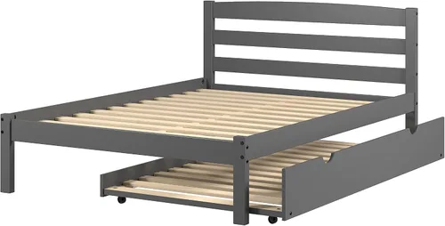 Donco Kids Cama Econo Full con cama nido acabado gris oscuro