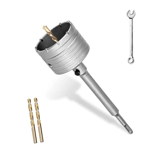 Vista 8 de Sierra de agujero de hormigón de 1.378 in, con vástago SDS Plus de 7.874 in y dientes de aleación de tungsteno, broca de sierra de pared de 1.3