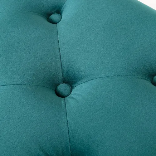 Vista 103 de DUHOME Banco otomano moderno de terciopelo, tapizado con botones, banco de pie de cama con base dorada para entrada, sala de estar, comedor