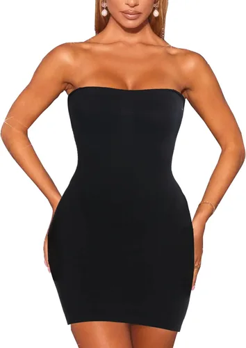 Vista 2 de Fajas sin tirantes para debajo de los vestidos, fajas para el vestido con control de abdomen, ropa