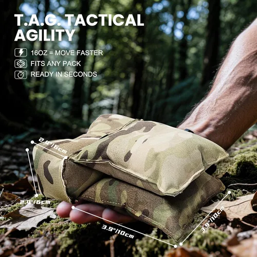 Vista 5 de OneTigris Pre-Filled Shooting Rest Bag - Tactical Front & Rear Shooting Sand Bags, Portable Gun Range Bags Bench & Window Rest Support for Shooting