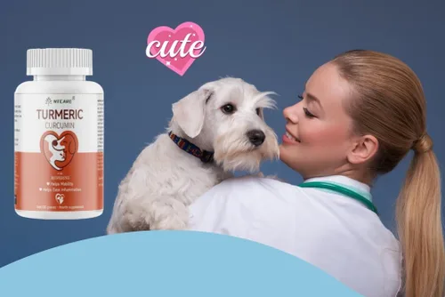 Vista 4 de Cúrcuma para perros, alivio del dolor antiinflamatorio, alivio del dolor de perro, 120 tabletas masticables para apoyo de cadera y articulaciones
