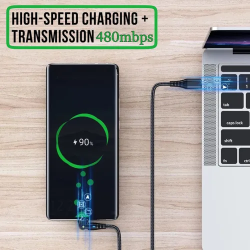 Vista 3 de TOP-UP Cable Carplay de coche para iPhone 16/15 (paquete de 2 unidades de 3.3 pies) y USB C a USB C cable de carga rápida de 6 pies 60 W