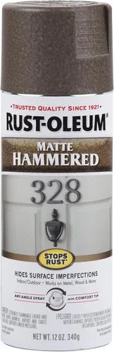 Vista 25 de Rust-Oleum 7215830 – Pintura en aerosol con efecto martillado para prevención del óxido, 12 oz (340 g), color negro
