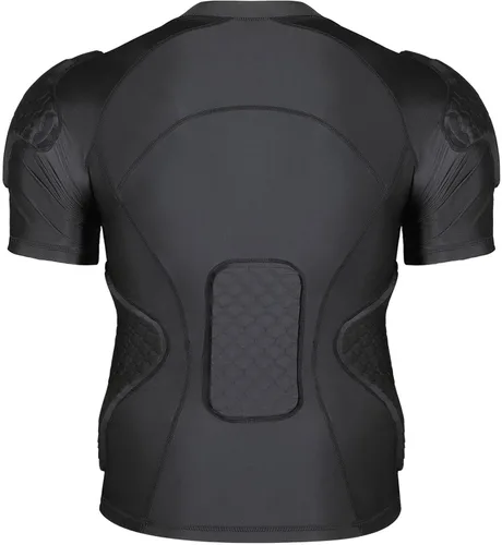 Vista 8 de TUOY - Camiseta acolchada de compresión para hombres, protector de pecho y costillas para fútbol, paintball, béisbol
