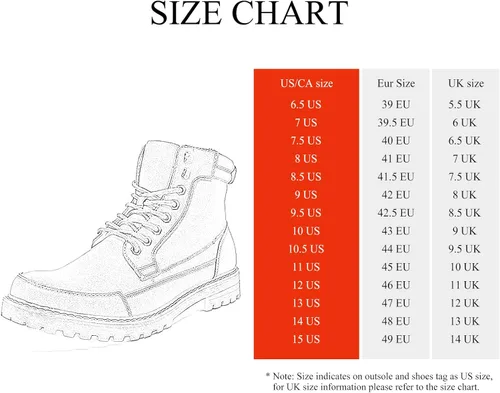 Vista 2 de Bruno Marc - Botas para hombre de combate estilo Oxford para motocicleta