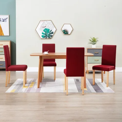 Vista 15 de Modern Dining Chairs Set of 2 Black Fabric Upholstered with Rubber Wood Frame for Kitchen Dining Room Farmhouse Decor