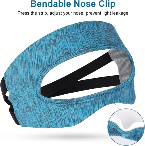 Vista 3 de Eye Mask Cover Compatible with PSVR2 Oculus Quest 2 Meta Quest Pro Accessories, Breathable Sweat Band with Nose Pad for VR Headset, Elastic Eye