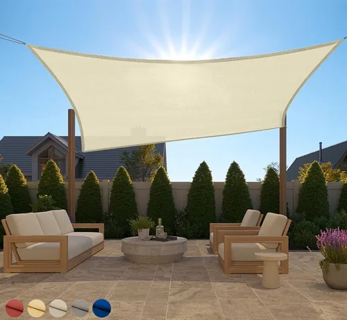 Vista 44 de GORILLA GRIP - Toldo parasol resistente, protección UV, resistente a la decoloración, desgarros y óxido, rectangular, con bordes curvos que bloquean