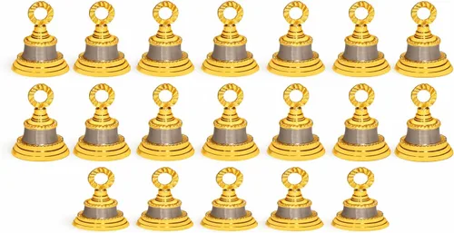 Vista 12 de Campanas de latón chapado en plata de 2 pulgadas, decoración de Navidad, cascabel, cascabel, manualidades, decoración de Navidad, decoración