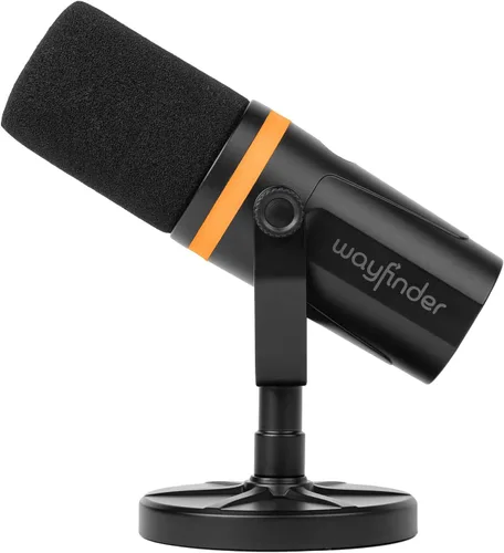 Vista 25 de Wayfinder Supply Co. USB/XLR Dynamic Microphone with RGB Mute, 360° Boom Arm, and Noise-Canceling Clarity, Perfect for Gaming, Streaming