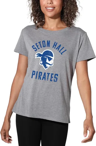 Vista 264 de Colección oficial de camisetas sueltas con logotipo desgastado grande universitario para mujer, jaspeado atlético