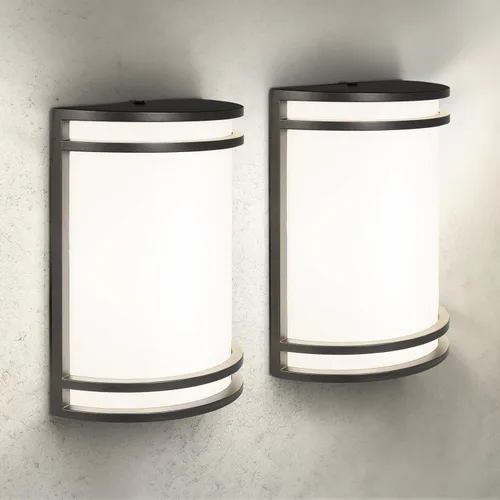 Vista 13 de ASD Lámpara LED de montaje en pared para exteriores e interiores de 10 pulgadas – Iluminación moderna de aplique de pared de bronce aceitado – 15W