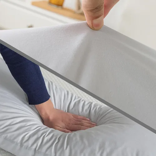 Vista 3 de WhatsBedding Almohada de espuma viscoelástica con funda de algodón transpirable con cremallera, almohada de cuerpo completo para adultos, almohada