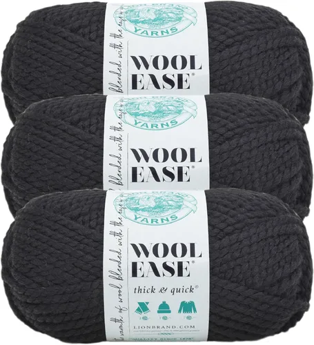 Vista 23 de Lion Brand Yarn - Ovillo de lana Wool-Ease Thick & Quick color fuerza aérea