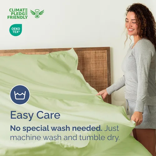 Vista 441 de Sábana encimera de bolsillo profundo, más suave que el algodón egipcio, 1 sábana encimera para colchón tamaño Queen