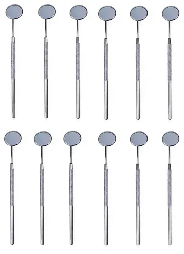 SURGICAL ONLINE 12 piezas de espejo bucal dental #5 - Instrumentos dentales quirúrgicos ENT de acero inoxidable - Grado profesional