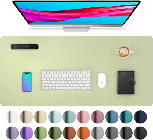 Vista 122 de Aothia - Protector de escritorio de cuero sintético grande, base antideslizante para mouse y superficie para escribir, impermeable, fácil de Agua