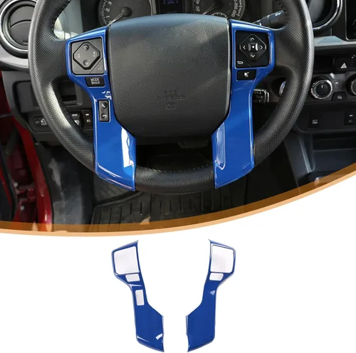Vista 16 de Calcomanías para volante de coche, ABS, accesorios para Toyota Tacoma 2014-2020 Tundra 4Runner 2010-2019 4Runner 4WD N280 2014-2019
