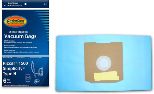 EnviroCare Bolsas de repuesto para aspiradoras diseñadas para adaptarse a Riccar Simplicity Tipo H, aspiradoras de recipiente, 12 bolsas