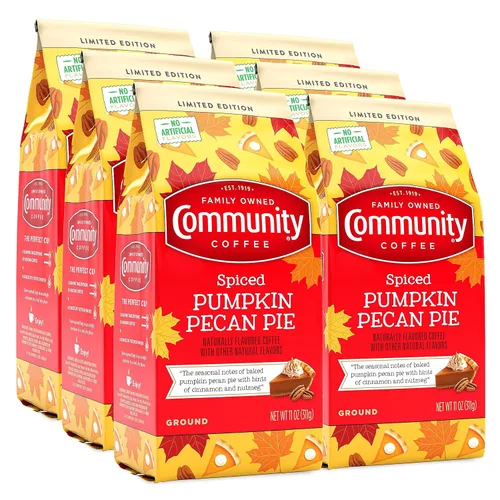 Vista 22 de Community Coffee Caramelo sabor a mantequilla de galletas de 12 onzas, café molido de tostado medio, bolsa de 12 onzas (paquete de 1)