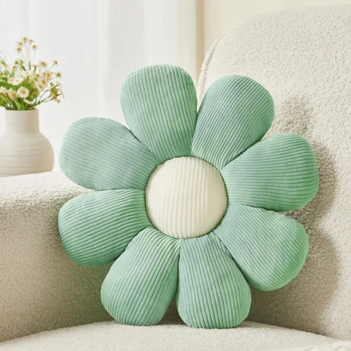 Vista 18 de Almohada en forma de flor rosa, cojín de suelo de 13.7 pulgadas, cojín de flor para sofá, sofá cama, almohada suave de margarita, cojín decorativo