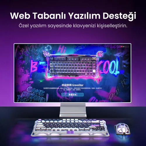 Vista 7 de GravaStar Mercury V75 HE Keyboard 75% HallEffect MagneticSwitch Gaming Keyboard, 79Key, 8000Hz Polling, 0.005RT, Wired USB-C, RGB Backlit