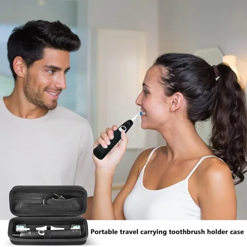 Vista 6 de Funda de viaje para cepillo de dientes compatible con Oral-B Pro 1000, 2000, 3000, 3500, 1500/ para cepillo de dientes eléctrico Philips Sonicare