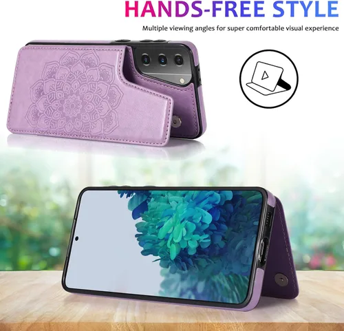 Vista 4 de Asuwish Funda compatible con Samsung Galaxy S21 Glaxay S 21 5G de 6.2 pulgadas y protector de pantalla de vidrio templado, accesorios