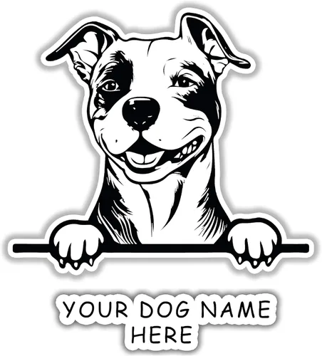 Personaliza la calcomanía de mascota con el nombre de tu perro | Calcomanías de mascotas dibujadas personalizadas para tu automóvil, camión, SUV,